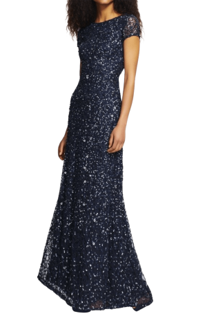 Vivianne Scoop Back Gown – Navy