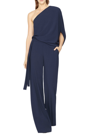 Asymmetric Crepe Jumpsuit