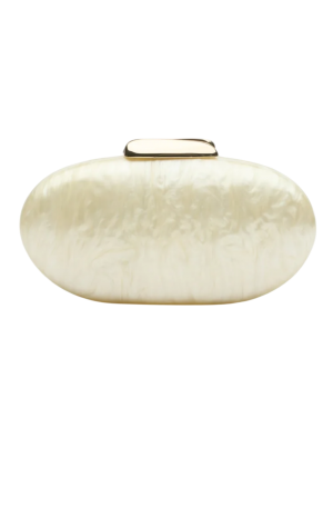 Acrylic Hardcase Clutch - Cream