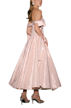 Taffeta Corset Midi Dress