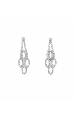 Nina Crystal Earrings - Silver