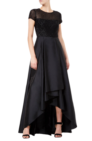 Beaded Sylvia Dress - Black